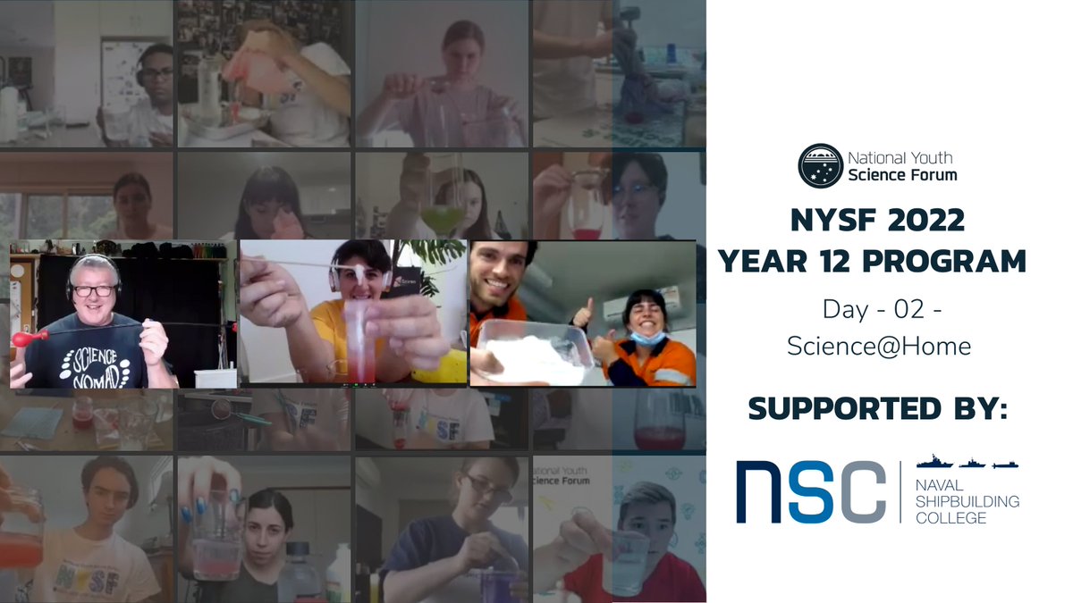 "You can start tackling tricky problems with simple materials"

nysf.edu.au/zip-it-squish-…

#NYSFoz had a blast with hands-on Science@Home sessions with <a href="/TheScienceNomad/">Stuart kohlhagen</a>, <a href="/BiancaSciren/">Bianca Warnock</a> + <a href="/UNSW/">UNSW</a>! 

The 2022 NYSF Year 12 Program Science@Home was proudly supported by @NavalShipbuildC