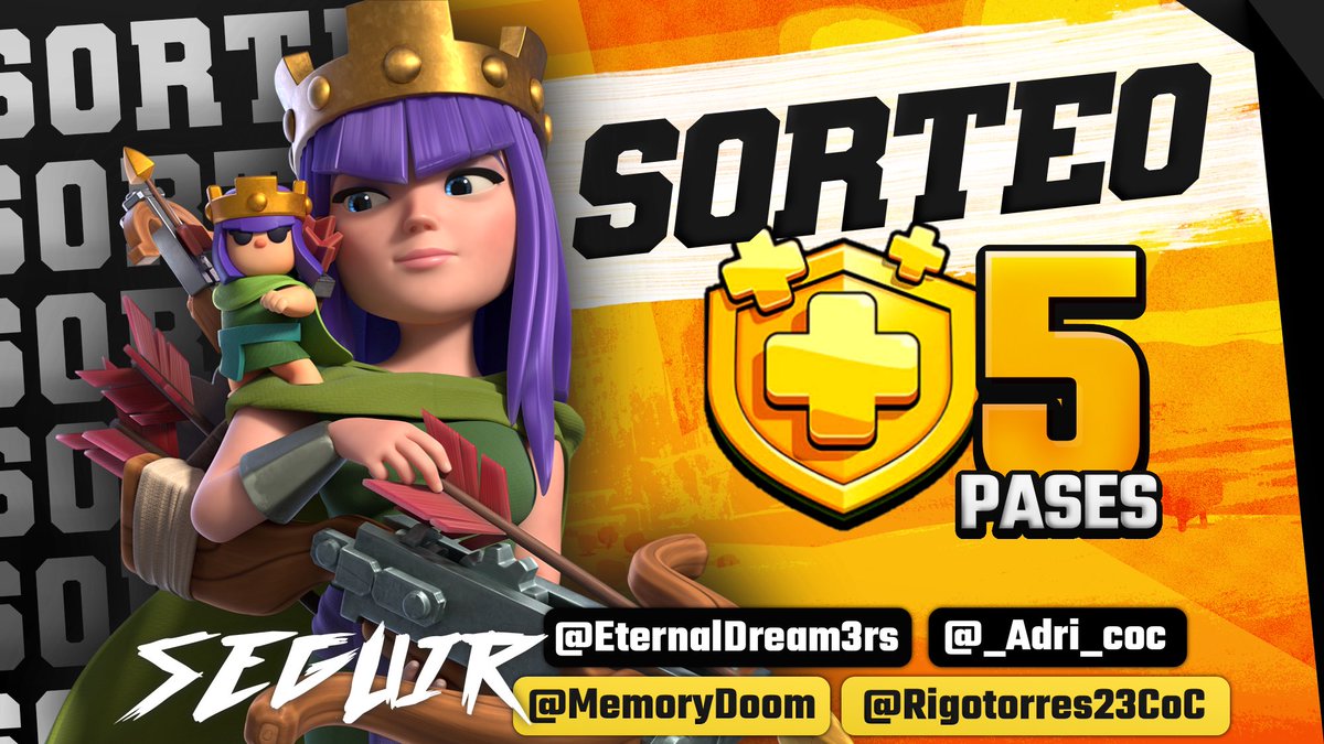 rigotorres23🇲🇽 (@rigotorres23coc) on Twitter photo ⚫️¡¡¡SORTEO de 5 PASES de ORO!!!⚫️
REQUISITOS:
🔁Dar RT
Seguir a:
⭕️<a href="/EternalDream3rs/">Eternal Dreamers</a>
⭕️ <a href="/MemoryDoom/">MemoryDoom</a>
⭕️@_Adri_COC
⭕️<a href="/rigotorres23CoC/">rigotorres23🇲🇽</a>
☘️Los ganadores se anunciaran el día martes 18 de enero☘️
📍El premio se entrega por paypal📍 ⚫️¡¡¡SORTEO de 5 PASES de ORO!!!⚫️
REQUISITOS:
🔁Dar RT
Seguir a:
⭕️<a href="/EternalDream3rs/">Eternal Dreamers</a>
⭕️ <a href="/MemoryDoom/">MemoryDoom</a>
⭕️@_Adri_COC
⭕️<a href="/rigotorres23CoC/">rigotorres23🇲🇽</a>
☘️Los ganadores se anunciaran el día martes 18 de enero☘️
📍El premio se entrega por paypal📍