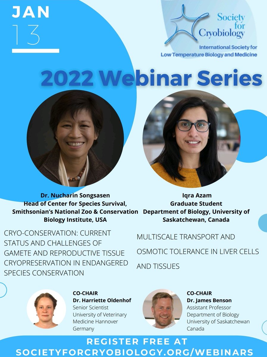 My first webinar of 2022 😍 
Thank you organizers for the opportunity! Please register here societyforcryobiology.org/webinars to learn about multiscale transport and osmotic tolerance in liver cells and tissues!!