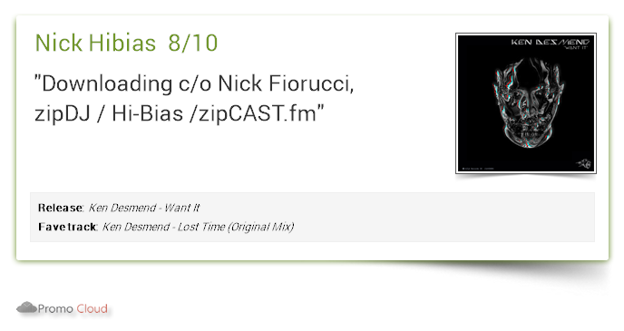 Nick Hibias supports: <a href="/KenDesmend/">Ken Desmend</a> - Lost Time (Original Mix) 8/10 #newrelease pcl.la/VF0LOG  <a href="/beatport/">Beatport</a>