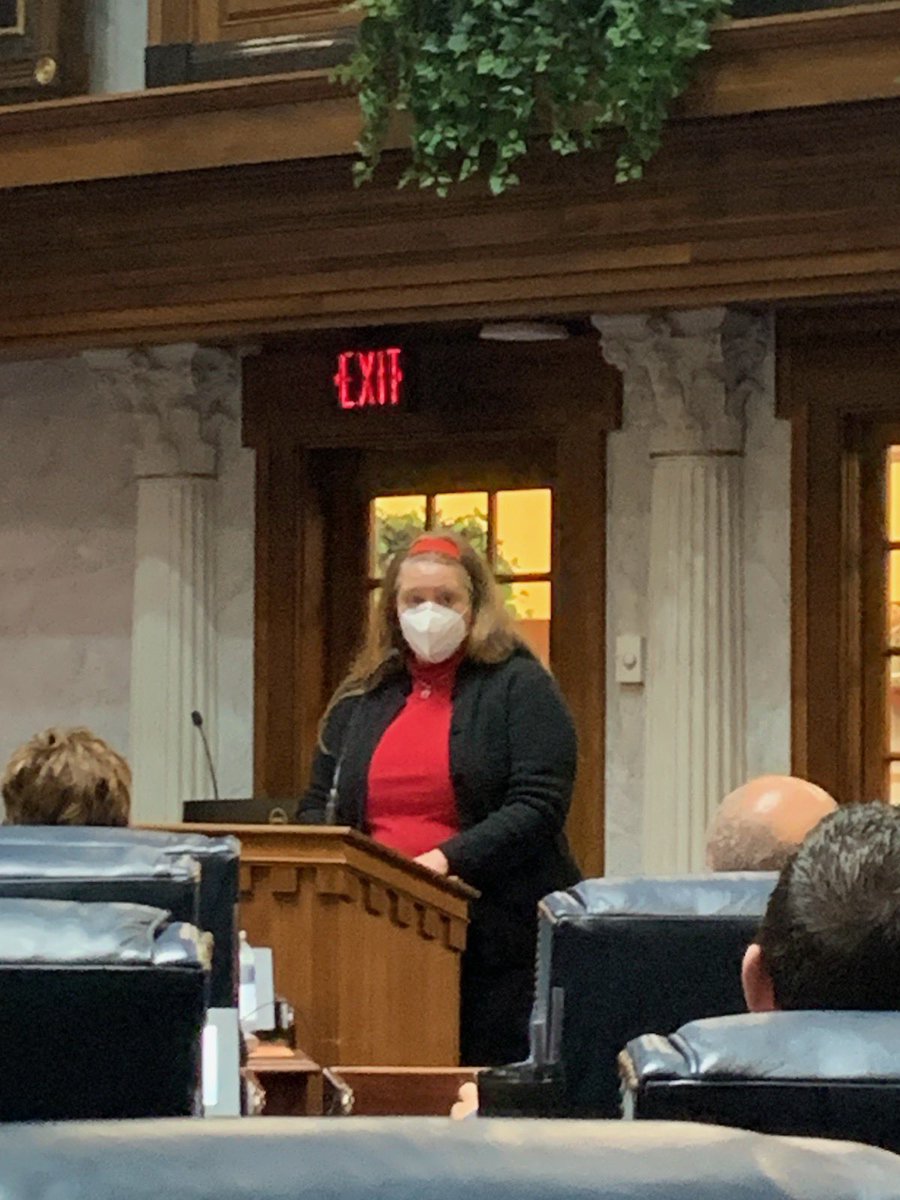 IstaVice's tweet photo. They came from all over the state to testify in front of the Senate Education Committee about why prep time, class sizes/case loads, and health and safety should be mandatory subjects of collective bargaining.  #RedforEd #IamISTA https://t.co/KBryodTVCE