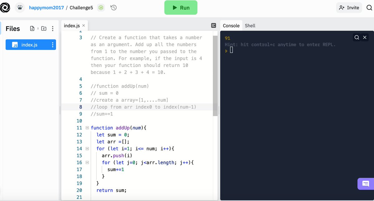 LuHuang08770405's tweet image. Day 9 

Problem solving is so much fun. 

#100DaysOfCode #javacript