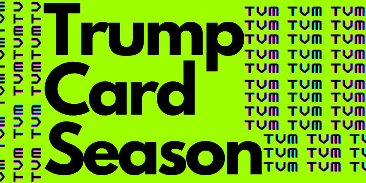 tvmessiahs's tweet photo. Trump Card Season is upon us 🍾 https://t.co/clzAW1RMFb