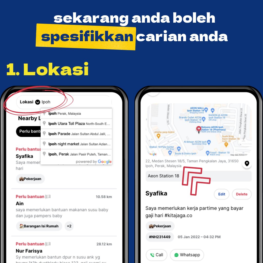 kitajagaMY's tweet photo. TERBARU dari https://t.co/TpPYU1ADPB ✊
.
Kini lebih mudah untuk mencari pin Perlu Bantuan dan Ingin Bantu dengan hanya meletakkan lokasi / no id / keterangan di carian Filter ✨ https://t.co/4Y7kPIPirl