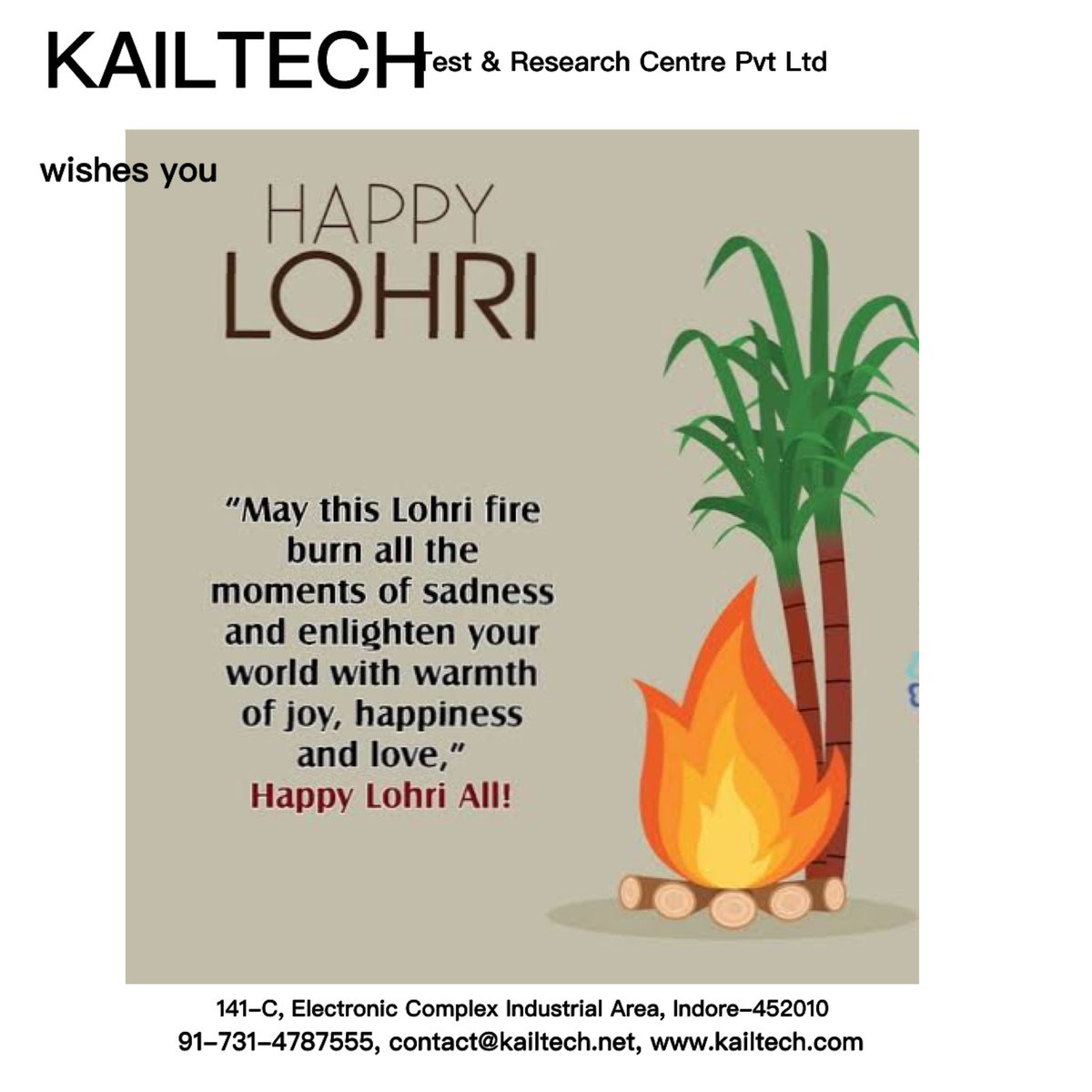 Kailtech_Lab's tweet image. Team Kailtech Lab wishes you a Happy Lohri 😁

 #Happylohri #Lohri #festivevibes #Kailtech #iso17025 #iso45001 #nabl #testinglab #calibrationservices #validation #Indore  #indorecity #leadinglab #toplab #bestlab #multidisciplinarylab