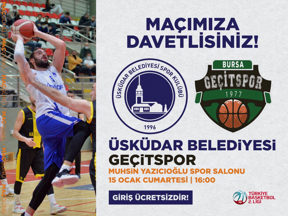 uskudarbldsporr's tweet photo. Üsküdar Belediyesi Basketbol Takımımız çok önemli bir maça çıkıyor. Bu zorlu mücadelede takımımızı yalnız bırakmayalım. 

📍Üsküdar Belediyesi Muhsin Yazıcıoğlu Spor Kompleksi

🗓Cumartesi

⏰ 16:00 https://t.co/8OxufsqpK6