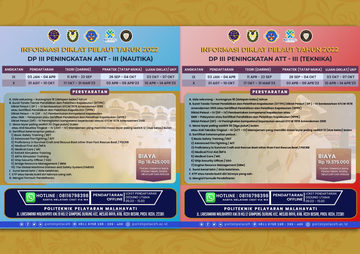 Pembukaan Diklat Peningkatan Ijazah Pelaut sudah dibuka facebook.com/28391917179521…