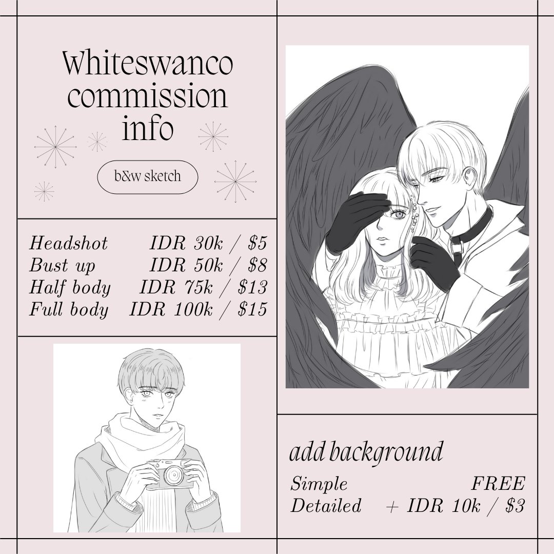 profxuwife's tweet photo. [RT is appreciated]

Hi everyone! I'm opening commission for this art styles, you can DM me for more info~

#commisionsheets #artidn #zonakaryaid #opencommissions #commissionsopen #ArtistOfindonesia #ArtistOnTwitter  
@CmsnArtist_Id @cmsn_ART https://t.co/pLnCOiLKrS