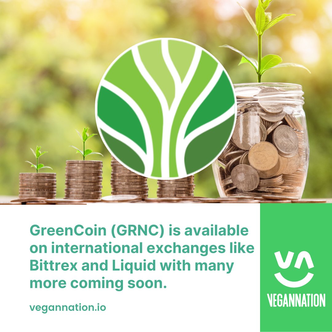 GRNC by Vegannation (@grnc_by_vnation) on Twitter photo GreenCoin (GRNC) is available on international exchanges like <a href="/BittrexExchange/">Bittrex</a>  and <a href="/Liquid_Global/">Liquid Global Official</a>  with many more coming soon. Users will be rewarded with #GRNC for sustainable behavior which will impact the earth and create ripples of impact.
 bit.ly/3I0scMv
#Vegan GreenCoin (GRNC) is available on international exchanges like <a href="/BittrexExchange/">Bittrex</a>  and <a href="/Liquid_Global/">Liquid Global Official</a>  with many more coming soon. Users will be rewarded with #GRNC for sustainable behavior which will impact the earth and create ripples of impact.
 bit.ly/3I0scMv
#Vegan