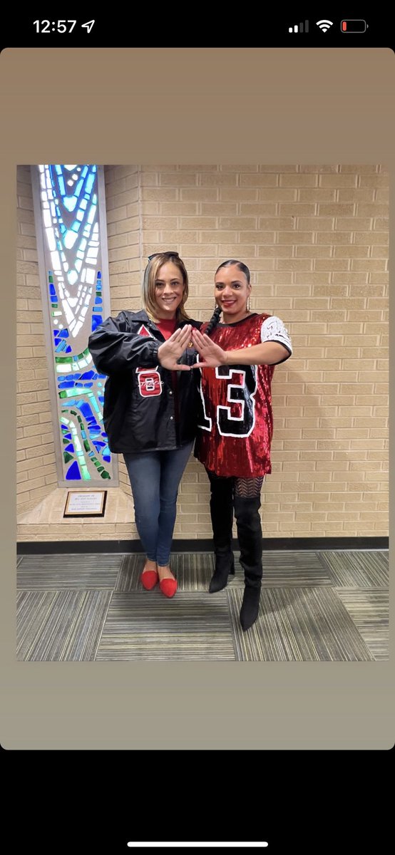 Me and my forever favorite Soror! @elisabeth She brought me across the sands, forged a path and cultivates my love for #SocialAction. #FoundersDay #DST109 🐘🔺 @elisabethepps ♥️🤍