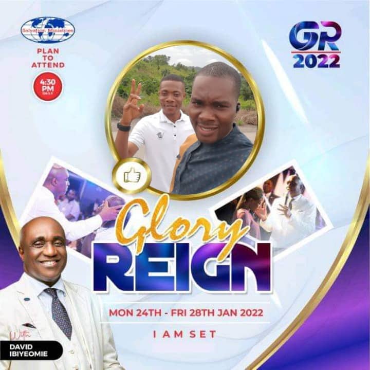 SamSaint95's tweet photo. Don't miss out, make plans to be a part. 24th to 28th January 2022
God bless you
#SalvationMinistries
#GR2022
#DavidIbiyeomie
#IAmSet https://t.co/bpNAlYuI17 https://t.co/XR8R3AoIGb
