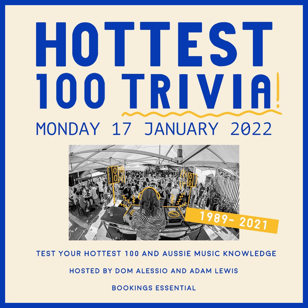 Big substitute teacher energy this coming Monday when Adam Lewis &amp; I fill in for @beccharlwood at Public House Petersham. Bring your mates &amp; masks and come answer questions about an event by my former employer publichousepetersham.com.au/book-now