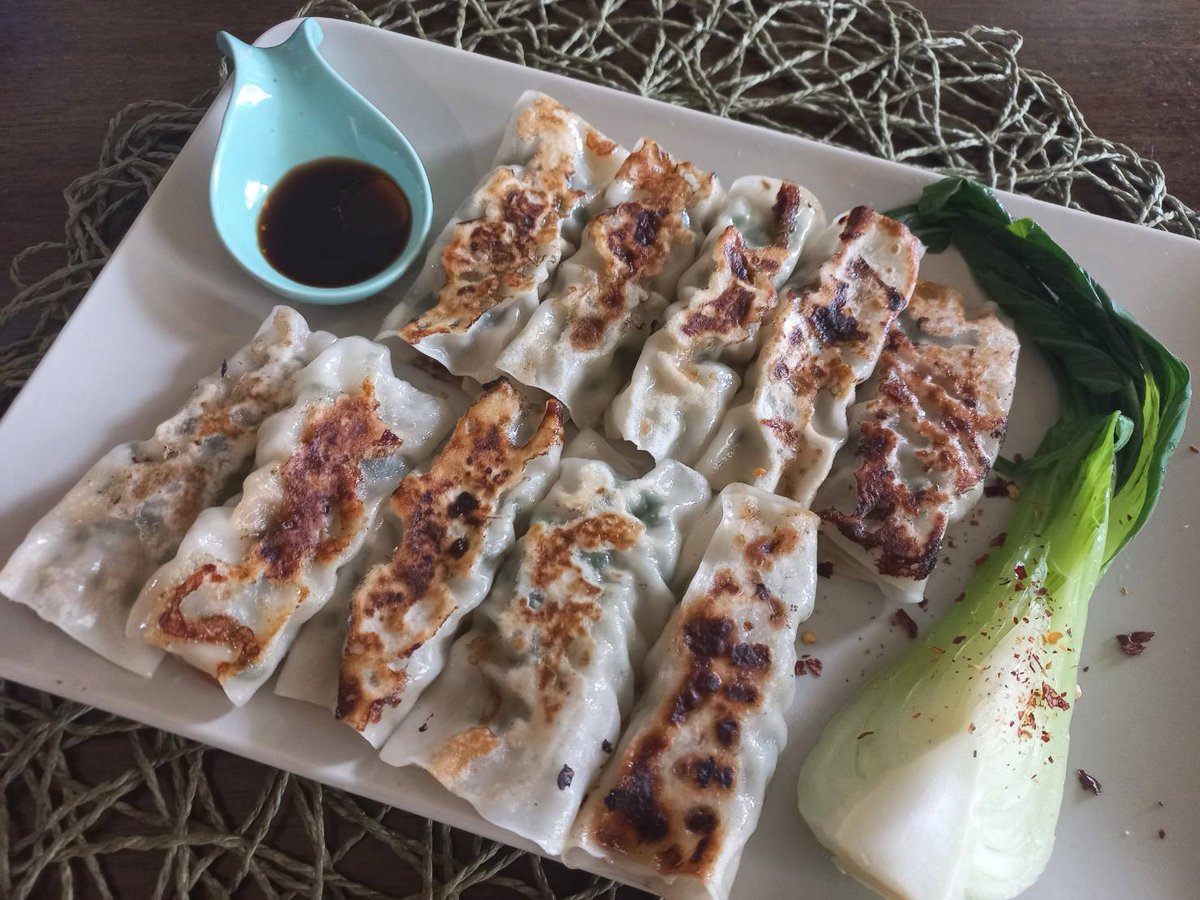 Japanese cuisine. Stick gyoza, meat dumplings. Easy to make, no worries for wrapping ☺️👍