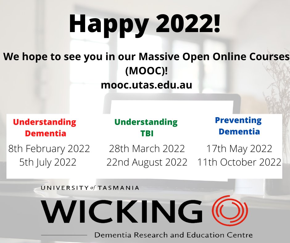 Happy 2022! Here are the key dates for our MOOCs this year, we look forward to seeing many of you in our courses throughout 2022!

For more information, please visit: mooc.utas.edu.au