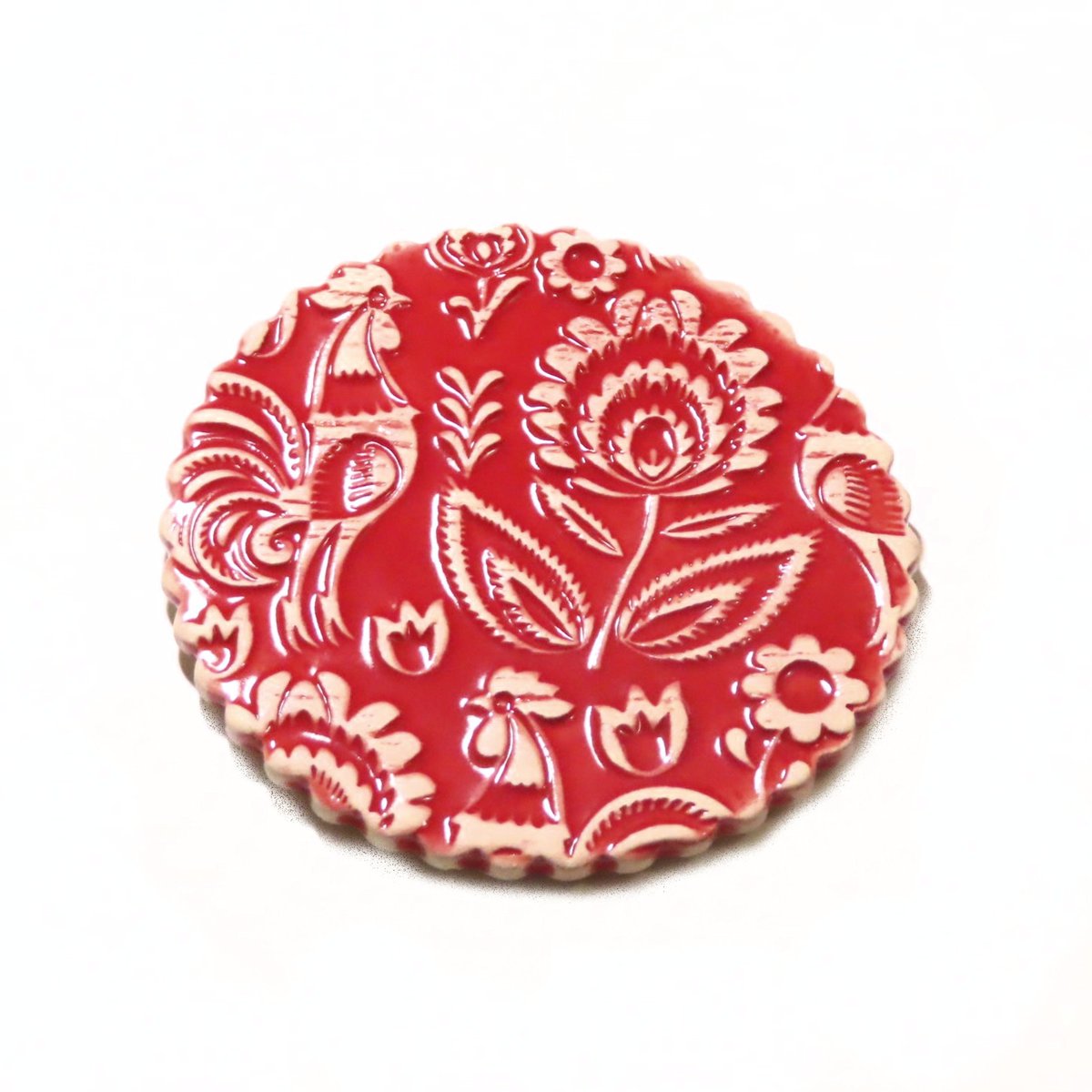 JKCJewelry's tweet photo. Red Rooster Coaster, Ceramic Coaster, Handmade Drink Holder, Non Slip Pottery Coaster, House Warming Gift, Country DΓ©cor, Set of 4 https://t.co/2ydlFsWjYd #pottery #ceramics #art #Etsyfinds #LargeCoaster https://t.co/wXwUdvlsjX