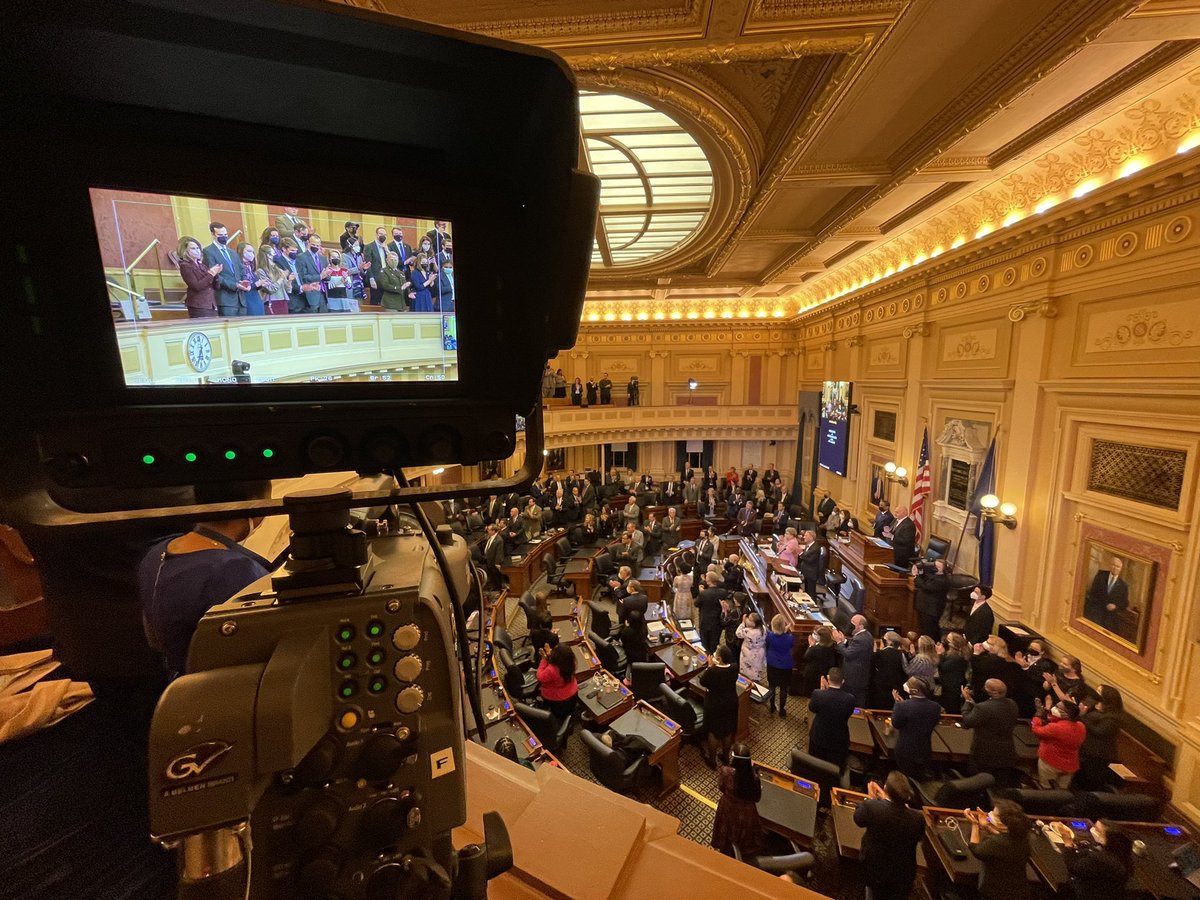 AshbyPaca's tweet image. I had a great time working the State of the Commonwealth tonight filming Governor Northam for #VPM.