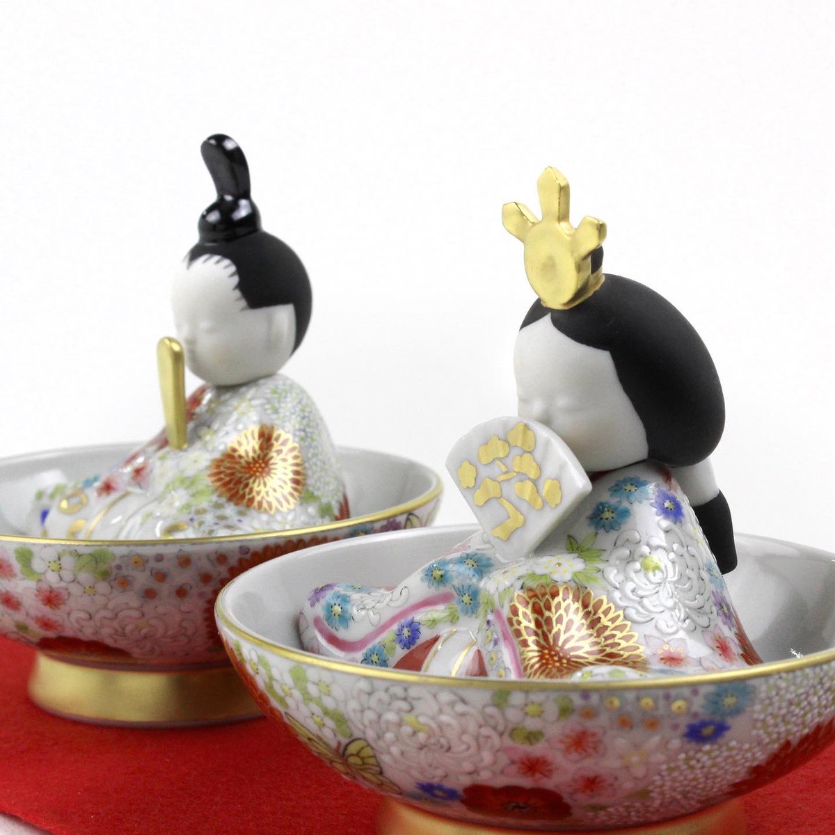 上出長右衛門窯 (九谷焼) 雛人形 上出長右衛門窯 (九谷焼) 雛人形