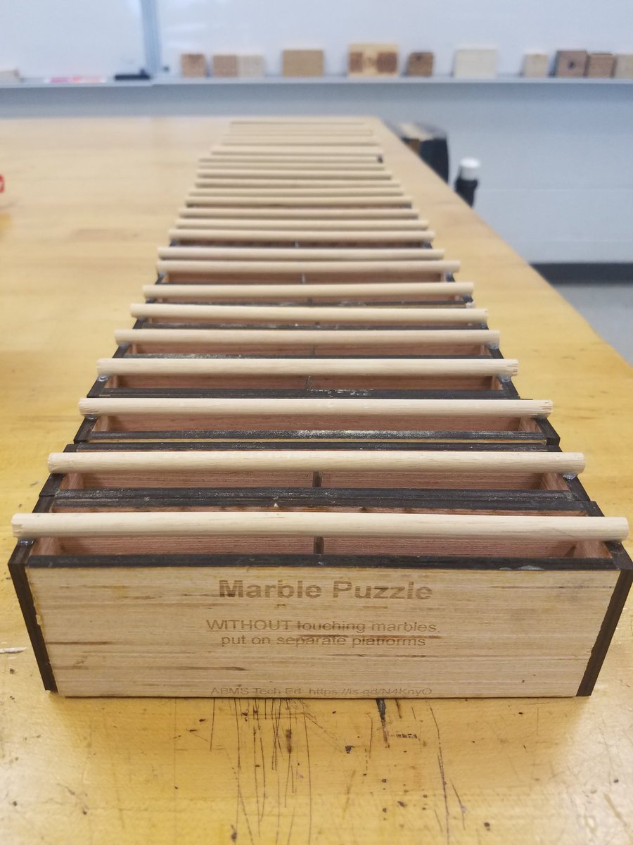 ABMSTechEd's tweet photo. 3 days, 2 7th-grade classes, 53 marble puzzles mass produced! A good way to end the semester. #bmsteched #admiralbyrd #VTEEA #teched #FCPS @AngelaArdys @MaryBethEchev @ABMSPrincipal https://t.co/TbdJLFLEqf