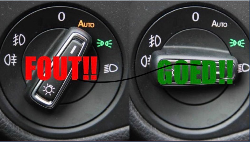 In het hele land, m.u.v. het noordoosten en het zuidoosten, komt ~di~~ch~te~mis~t~~ voor. Draai je dimlicht, met de hand (!), aan.