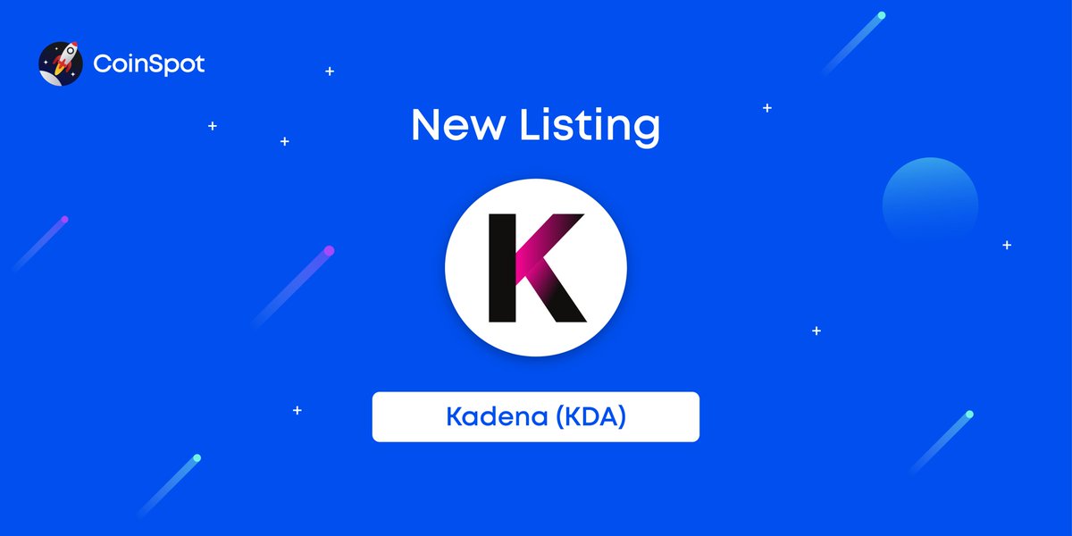We have just listed Kadena (KDA)!

RT for the chance to win $100 of KDA 💸

Check it out 👇
coinspot.com.au/buy/kda

Happy trading! 🚀

<a href="/kadena_io/">Kadena</a>