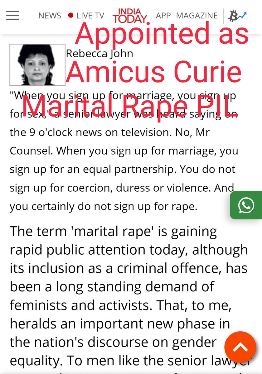 Enlighten me if this has happened before that at the stage when all petitioners have argued, almost all respondents have argued, there's already an Amicus, another person who's opinion on the matter is out &amp; open in media, her inclination is all evident, is appointed as Amicus.