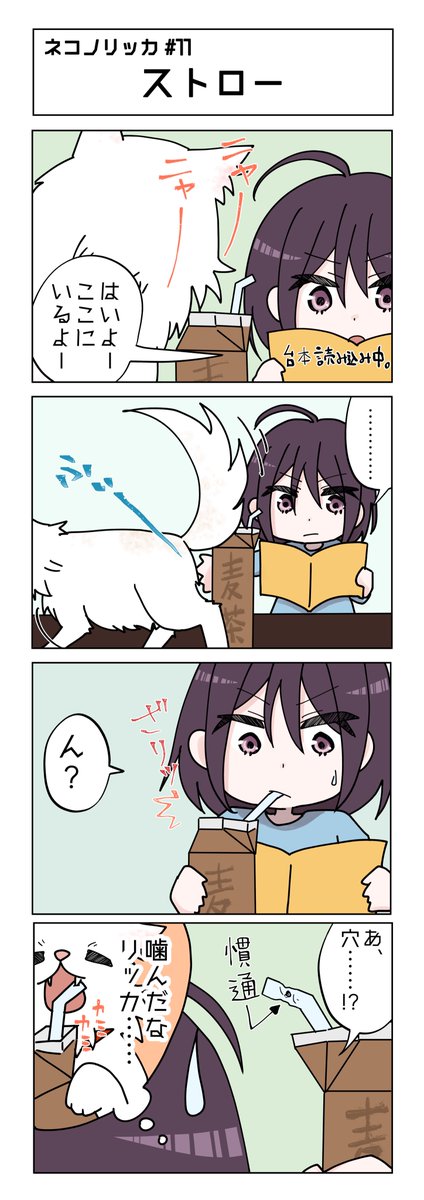 11話です!
間接ちゅう!
#ネコノリッカ #猫リッカ #サイベリアン #四コマ漫画 #猫漫画 #猫の居る暮らし #猫好きさんと繫がりたい #猫 #RT希望