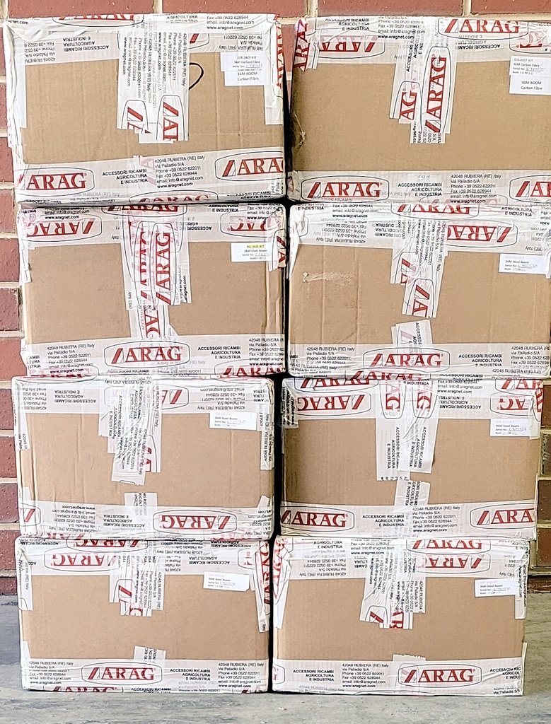 Not a bad  start to 2022. 1st week back and 8 boom recirculation kits out the door. 
1x Rogator 36m
1x Joh Deere 36m Carbon
5x John Deere 36m Steel
1x John Deere 40m Carbon
#BOOMRECIRC