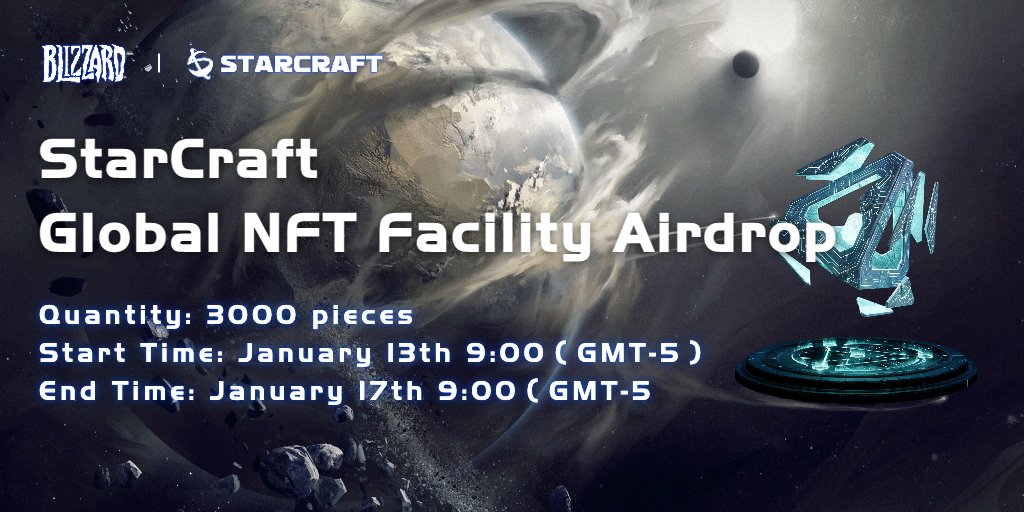 Repost pinned tweet and tag 2 friends before joining the telegram group；
Fill out the linked form to provide your credentials;
We will announce the winners on January 18, 2022
form link：forms.gle/j6XsABYBmmfJoD…
Telegram: t.me/StarCraft_vip
StarCraft: starcraft.fans