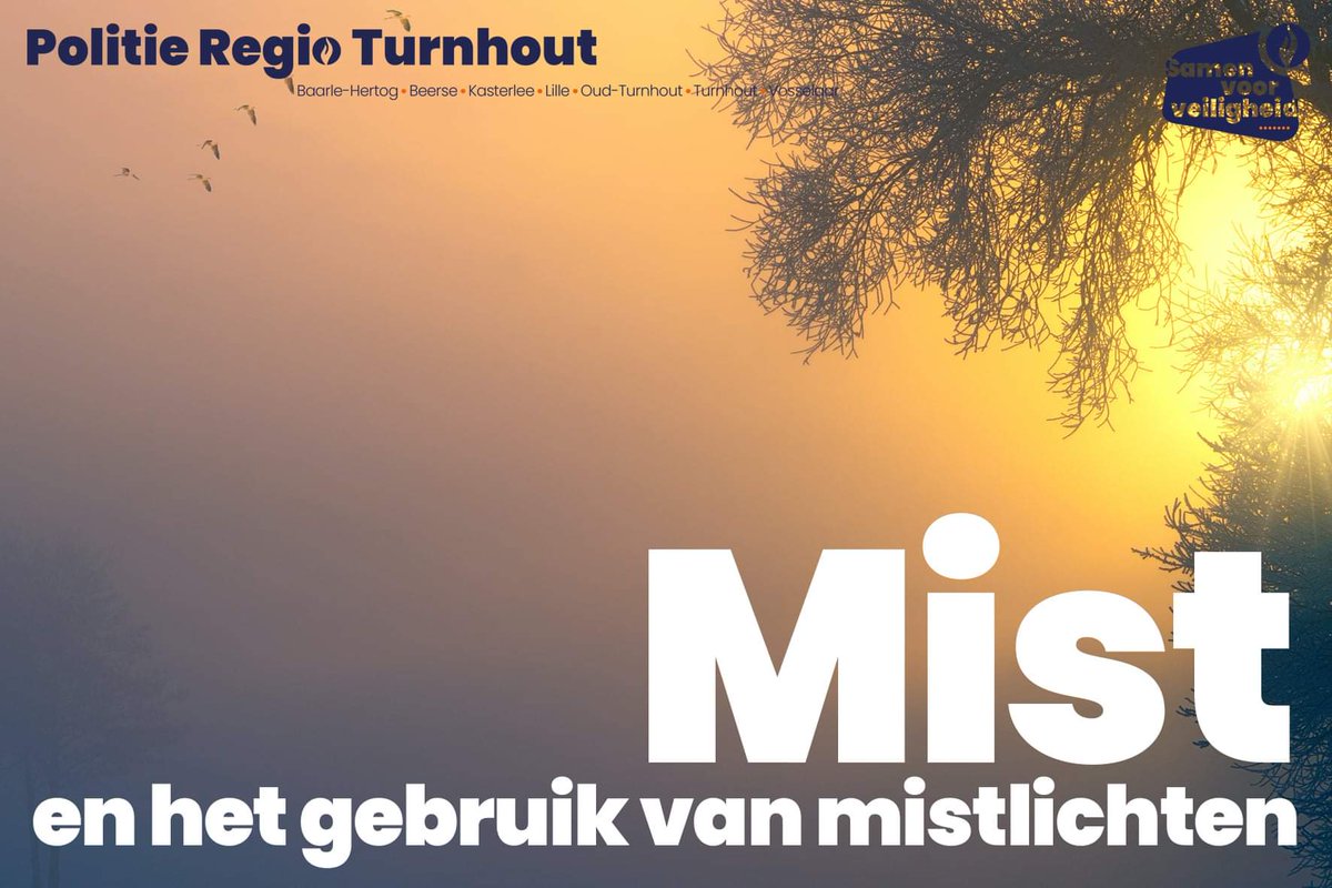 PZRegioTurnhout's tweet photo. De weg op bij dichte #mist? Wat zegt de wegcode over het gebruik van je #mistlichten? Meer op https://t.co/omzAoYgBQ6 . https://t.co/ICQNpCdMdl
