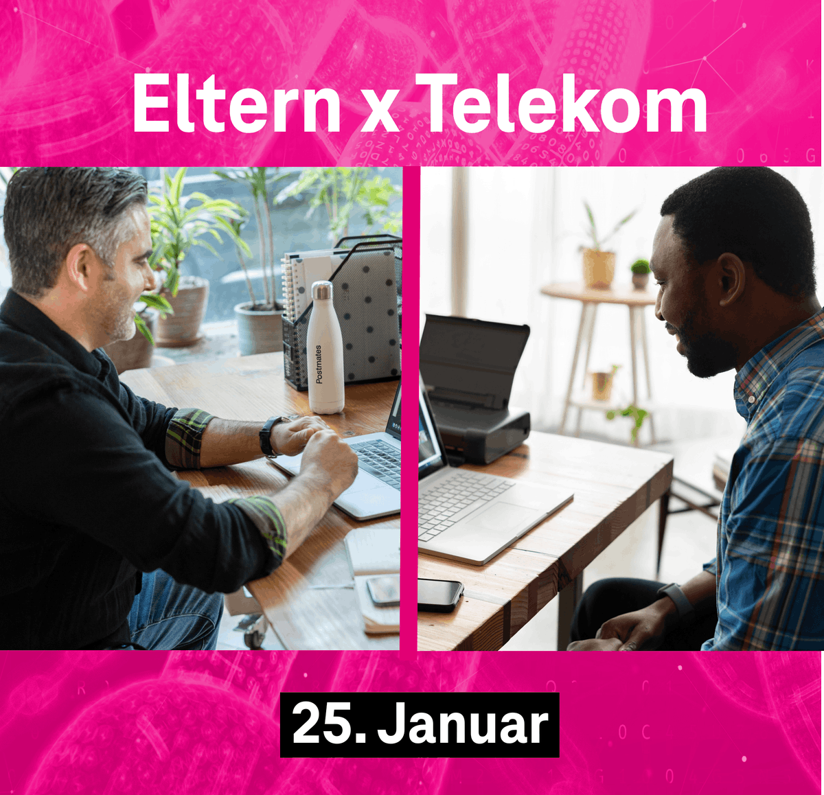 TelekomKarriere's tweet photo. Unsere digitale Eventreihe „Eltern x Telekom“ gibt dir persönliche Einblicke in den Arbeitsalltag unserer Azubis und Studierenden. 👨‍🎓Informiere dich in unserem Webinar am 25.01. um 18:00 Uhr über die Ausbildungs- und Studienangebote der #Telekom. 
👉https://t.co/c4ucebc4KY https://t.co/zH0YOk4EkD