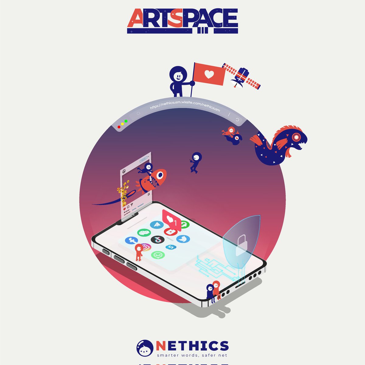 NETHICSUSM's tweet photo. ArtSpace 10- EDEN LIM
Congratulations on submitting your artwork! ๐
We would like to thank you for your participation in raising awareness regarding social media etiquette. May this bring us one step closer to ensuring a safer social media for all โจ
#NETHICS #SaferNET https://t.co/2GiHXQcnqs