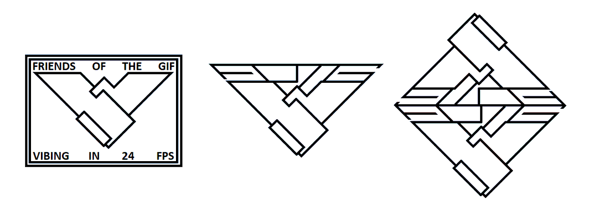 _eixart's tweet photo. @InvsbleFriends Here's my next submission for the logo! Made variations of the same simplified handshake emoji. Hope you guys like it! I call the last variations, DIAMOND FRIENDS logo! #FriendsOfTheGif #InvisibleLand2033 @InvsbleFriends @MotionMarkus https://t.co/7rfwqp3VR5