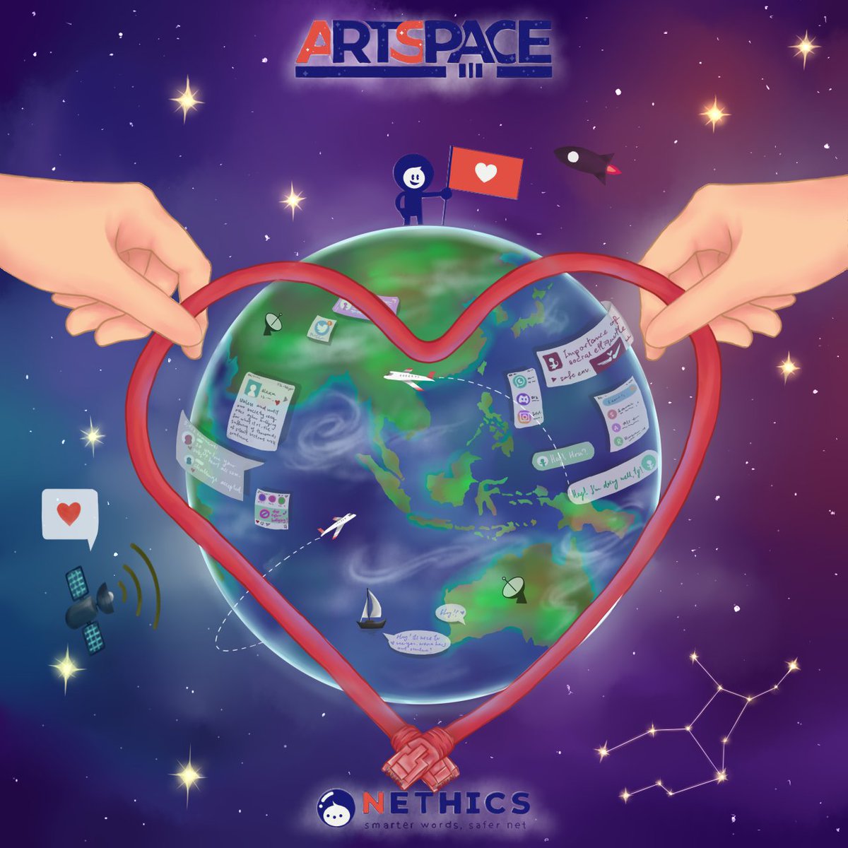 NETHICSUSM's tweet photo. ArtSpace 11- DEBBY
Congratulations on submitting your artwork! ๐
We would like to thank you for your participation in raising awareness regarding social media etiquette. May this bring us one step closer to ensuring a safer social media for all โจ
#NETHICS #SaferNET https://t.co/fgVXg25uY1