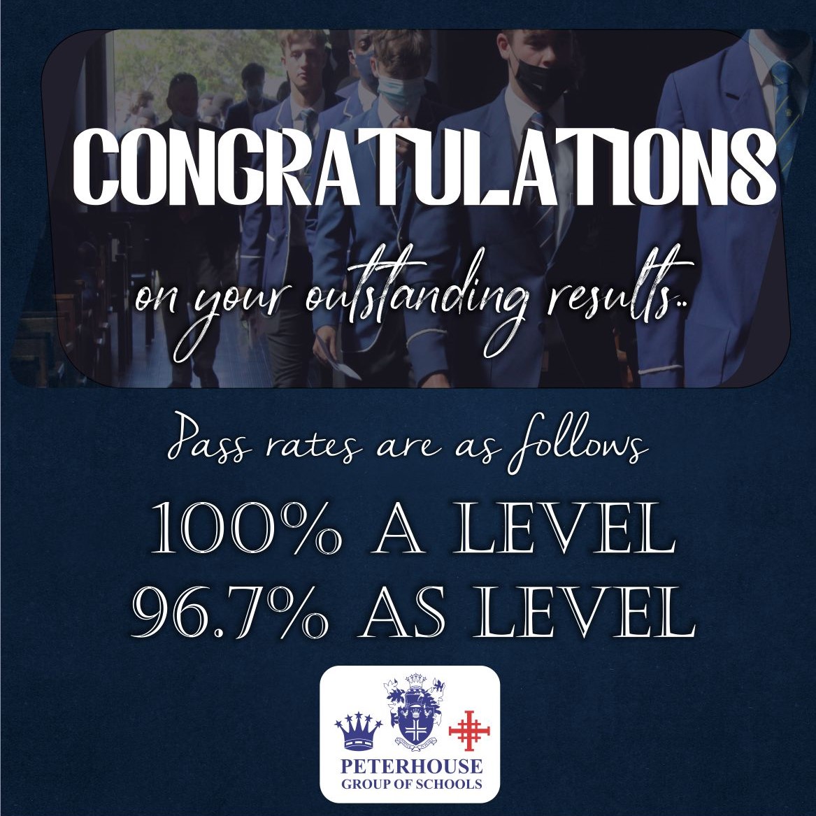 A huge congratulations to our 2021 Vth and VIth Form on their Cambridge A & AS Level November results - you did it! A Level - 100% AS Level - 96.7%