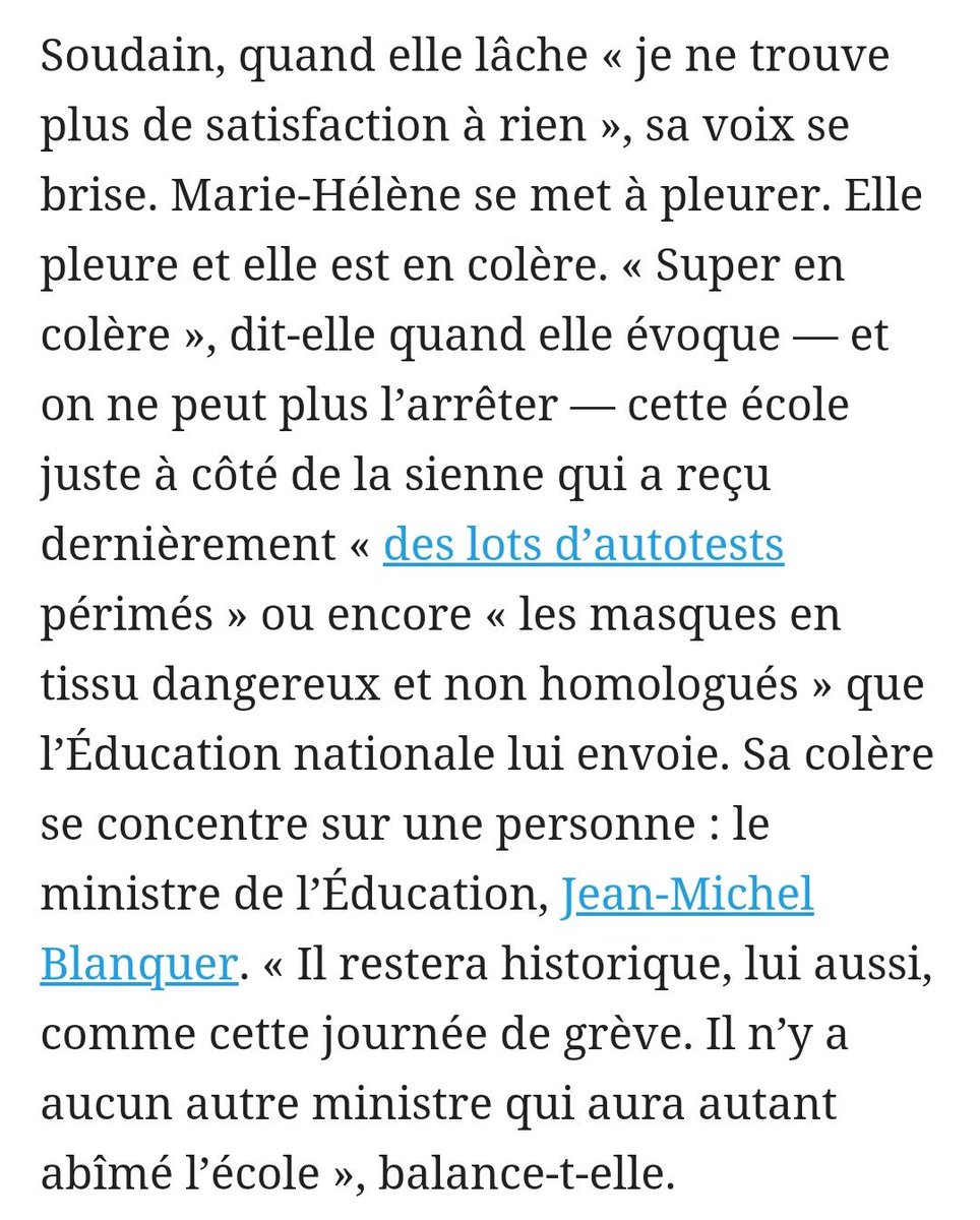 Cela me fait de la peine de dire cela aux collègues journalistes, mais votre responsabilité est première dans l'immunité dont a bénéficié Blanquer, qui aura fait beaucoup plus de mal au pays, à commencer par les enfants les plus défavorisés, que Benalla, Cahuzac, etc.