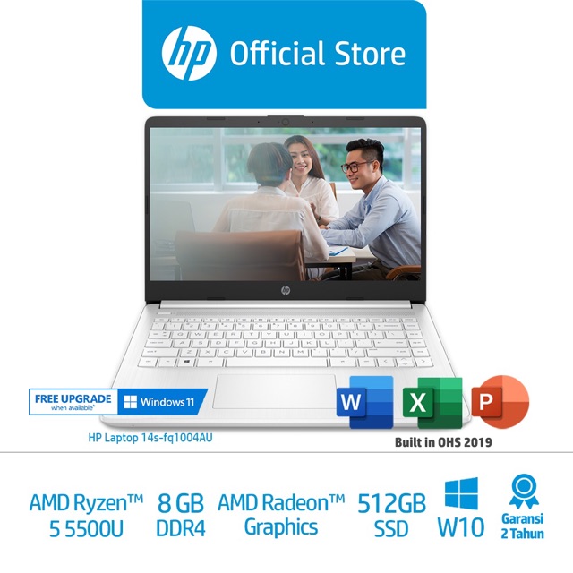 Cek HP Laptop 14s-fq1004AU Laptop (3K1N6PA) /14"/AMD Ryzen™ 5 5500U/8GB/AMD Radeon™ Graphics/512GBSSD/ GRATIS UPGRADE W11 dengan harga Rp9,599,000. Dapatkan di Shopee sekarang! shp.ee/ytnup3h
