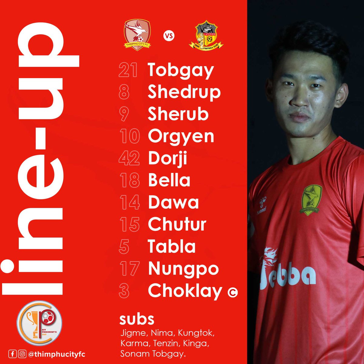 Here’s how the Reds are lined up for todays game against Paro FC. Catch the action live on;
elevensports.com/view/event/cky…