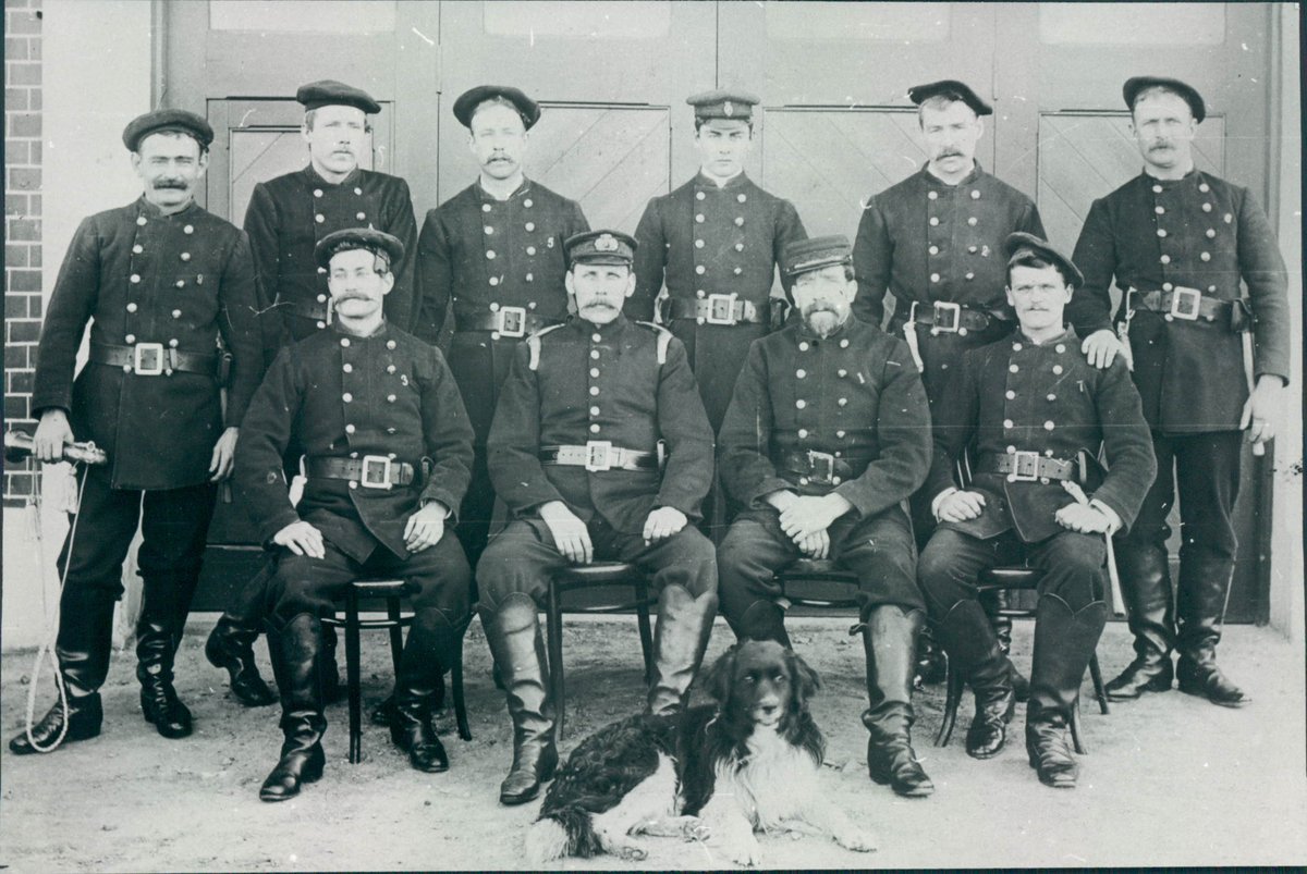 SA_MFS's tweet photo. One of the beautiful #ratters (fire service dogs) participating in a SA Fire Brigade crew photo.
The picture is marked 'unknown'... does anyone know the era and station?
#ThrowbackThursday #TBT #SAFireBrigade #Firefighters #Firefighting #EmergencyServices #SAFireBrigade #SAFB https://t.co/Qt2Pa7Re6X
