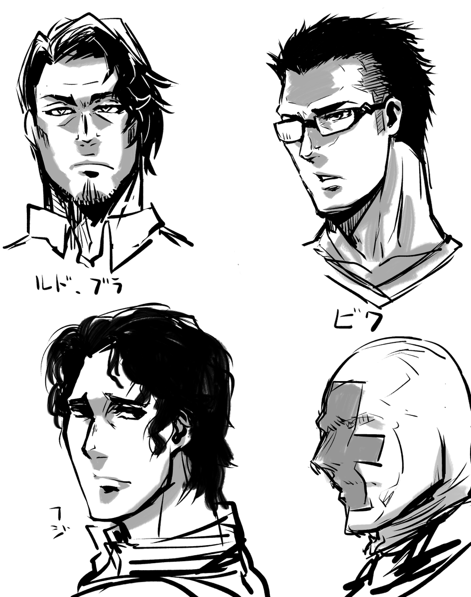 表立って見せるものでもない落書き。(ビワトレが一番悩んでる、あとルド・ブラ同じ顔じゃん・・どうしよ) 