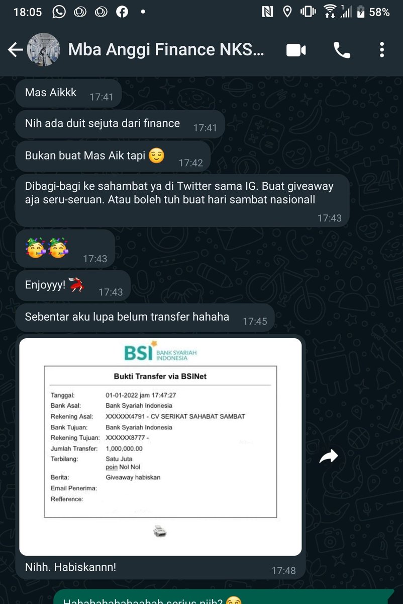 Finance-nya NKSTHI ini emang paling baik sedunia akhirat! 😍

Yang mau saldo digital, retweet tweet ini. Terus QRT atau reply dengan "Hari Sambat Nasional".

Besok malam kita rayakan Hari Sambat Nasional 2022 di Twitter!