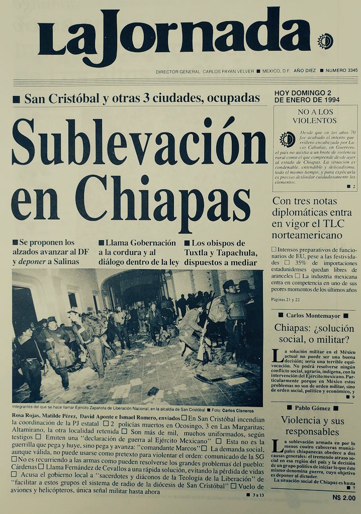 pjuvilla's tweet photo. "trabajo, tierra, techo, alimentación, salud, educación, independencia, libertad, democracia, justicia y paz"

Declaracion de la Selva Lacandona.
Comandancia general del EZLN
Año de 1993 https://t.co/rydTUzssDe