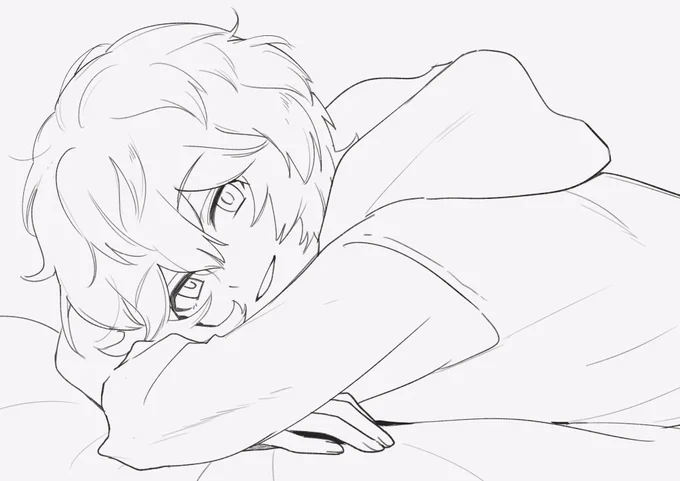 みらのさんのこちらの線画塗らせていただきました!みらのさんの描くくがゆは本当にイケメンで少女漫画の王子様みというか、なんだかいい香りがしてきそう🥰。すごく楽しく塗らせていただきました! 