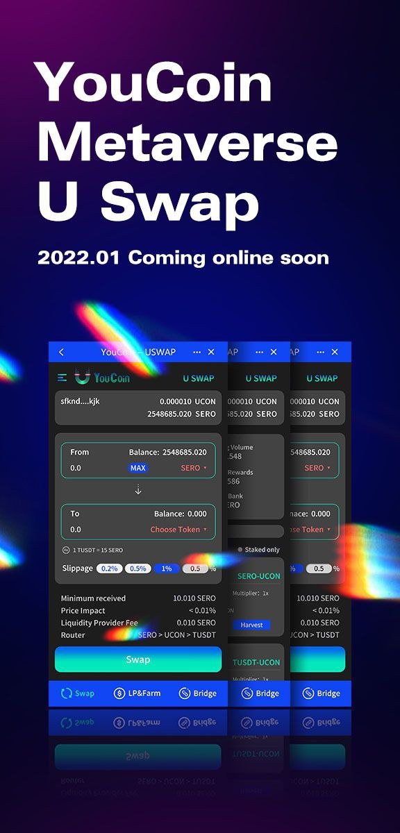 📢YouCoin Announcement📢

#YouCoin #Metaverse U Swap coming online on January

<a href="/UswapDEX/">Uswap</a> $UCON #UCON
