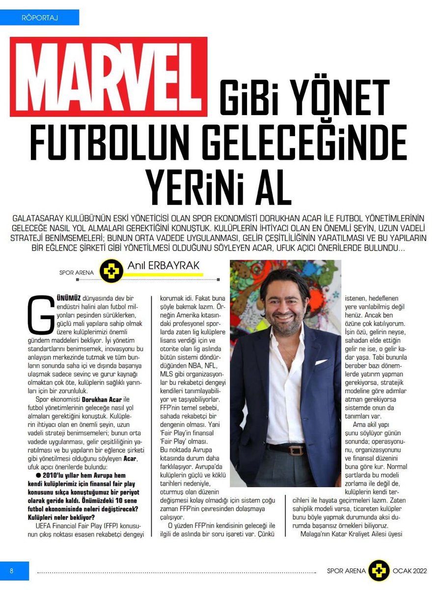 AclanAcar's tweet photo. #HaftaSonuOkuması #Futbol #Yönetim #Marvel #Spor #Sürdürülebilirlik #DorukAcar https://t.co/jHi9WWQSq7