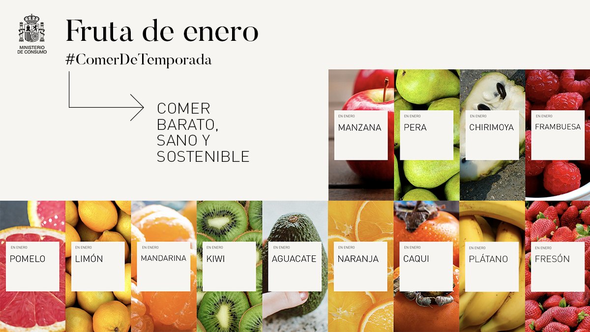 consumogob's tweet photo. ¿Empezando con los propósitos de #AñoNuevo?
Empieza por algo que sepas que puedes cumplir 😜

Estas son las frutas que debes incluir en tu cesta en #enero 🍊🥝🥑

#ComerDeTemporada es mejor para tu bolsillo, tu salud y el planeta 🌍 https://t.co/iuZp97R1jv