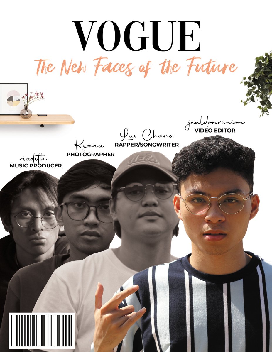 Kurugaart's tweet photo. happy new year everyone! let me start the year by posting one of our activities last semester. it was rushed so please bare with the edit haha.

~we are tasked to make a magazine cover for young artists or creators. https://t.co/H0sNCAYrOO