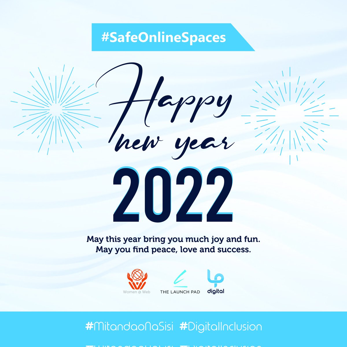 LPDigitalTZ's tweet photo. Kheri ya mwaka mpya kwenu wote. Asanteni kwa kutushika mkono na kuvuka nasi.

Mwaka huu utakuwa na mambo mengi mazuri ya maendeleo kwetu sote.

#mitandaonasisi 
#digitalinclution
#safeonlinespaces https://t.co/OwEcL2Rkca