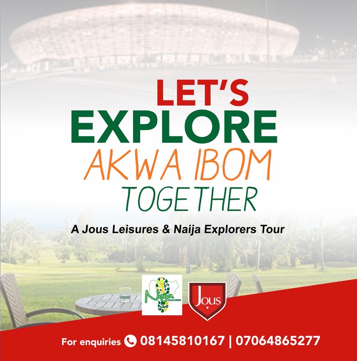 JousLTE's tweet photo. Our first Tour of 2022. Join us ⁦@JousLTE⁩ Tours as we explore #akwaibomstate with our partners @naijaexplorers. Contact numbers on flyer for details. https://t.co/qilZDaGwj0
