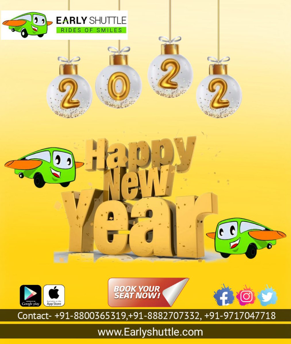 EarlyShuttle's tweet photo. This New Year we thank you for providing us the opportunity to serve you and we promise to make your experience a satisfying and elevating one in the coming days.
Contact us- +91-8800365319, +91-8882707332, +919717047718
#HAPPYNEWYEAR #HAPPYNEWYEAR2022 #2022NewYear #earlyshuttle https://t.co/qTwg4zsgt0