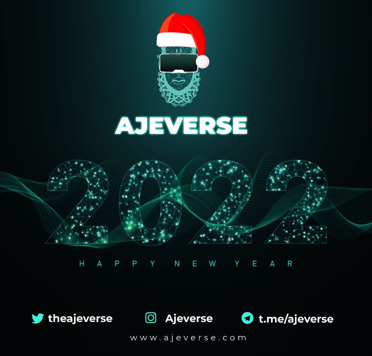 theajeverse's tweet photo. The $Aje team wishes all Ajeversians a Happy New Year 🎆

Let's keep building💪
Let's smash records this year! 💥
Let's take $Aje to the moon 🚀

#Ajeverse #HappyNewYear #2022 https://t.co/40Cymxgocz